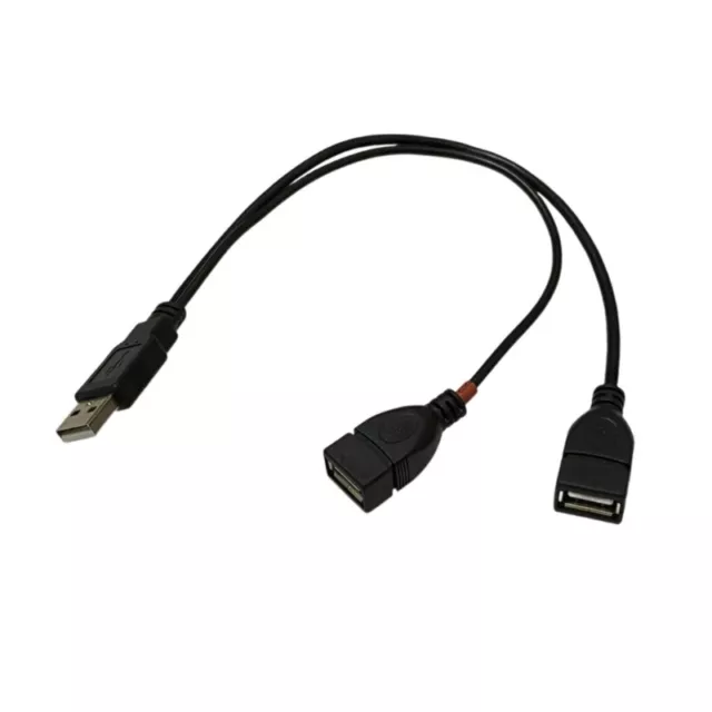 Power Data Y Extension Cable USB2.0 Male to Double USB Female Power Cable