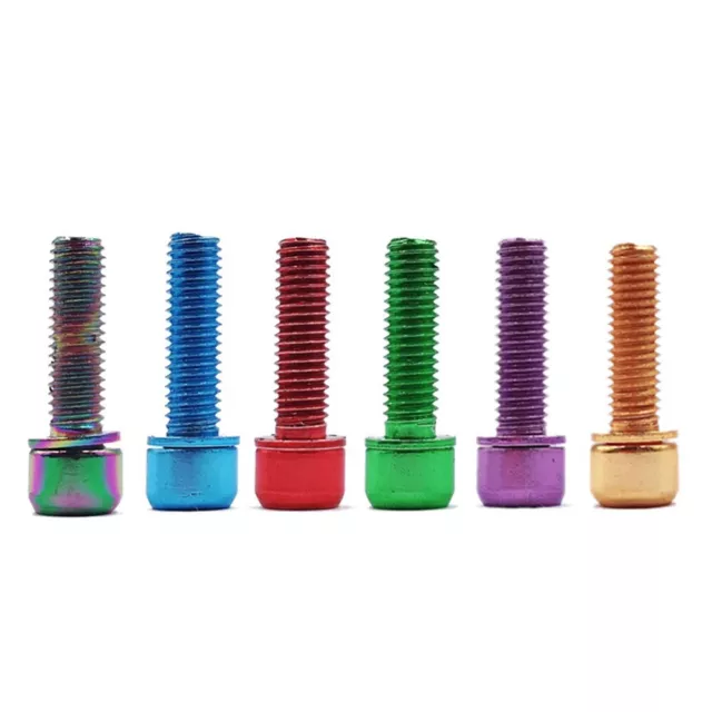 Colored Stainless Steel Bicycle Screws Bolts M5*18mm Pack of 6 with PVD Coating