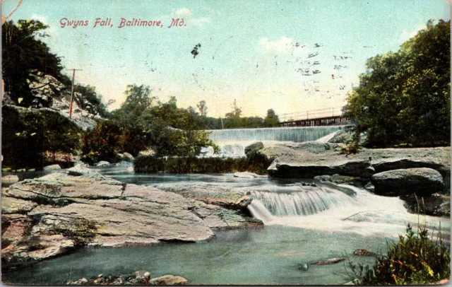 Gwyns Fall Baltimore Maryland Vintage Posted Postcard