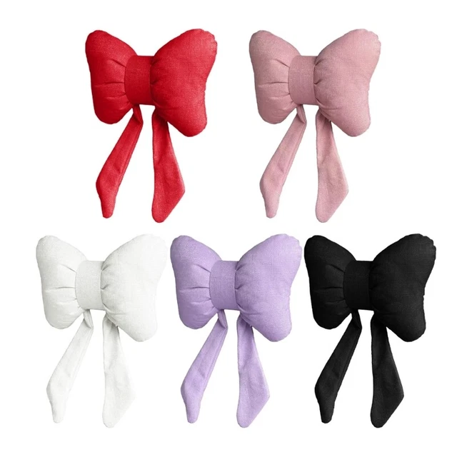 Car Headrest Neck Pillow Auto Car Neck Cushion Bowknot Head Support Neck Rest