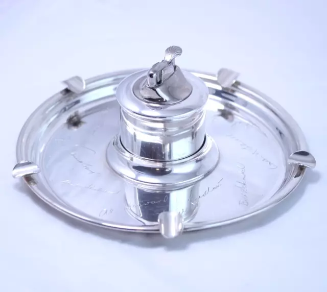 Sterling Silver Ashtray & Table Lighter Set