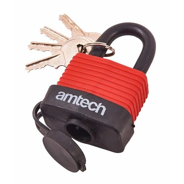 Padded Key Locks AM-TECH 40MM WEATHERPROOF Pad Lock Heavy Duty Safety Security Shackle ...
