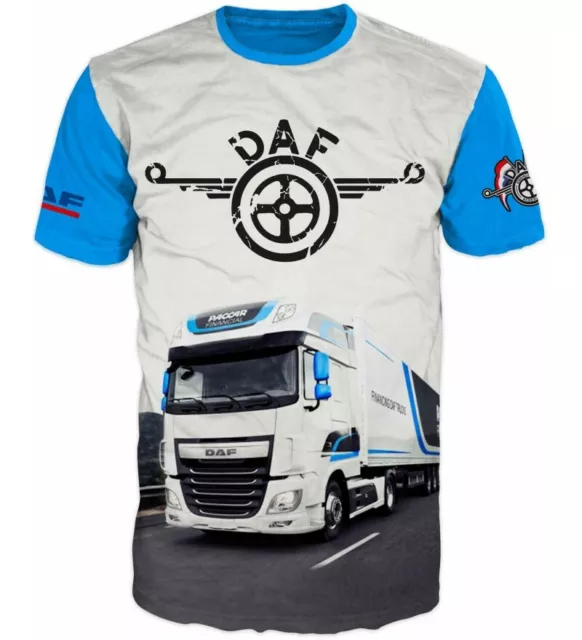 T-Shirt Print 3D Effect Logo on Front and Back VOLVO Truck Driver