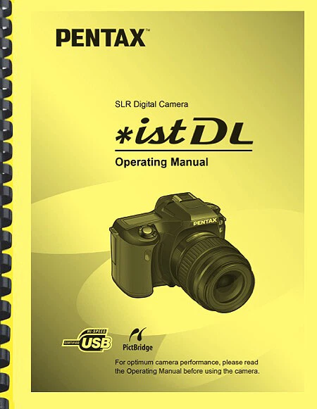 Cámara Réflex Digital Pentax Ist Dl Manual De Funcionamiento Del Propietario
