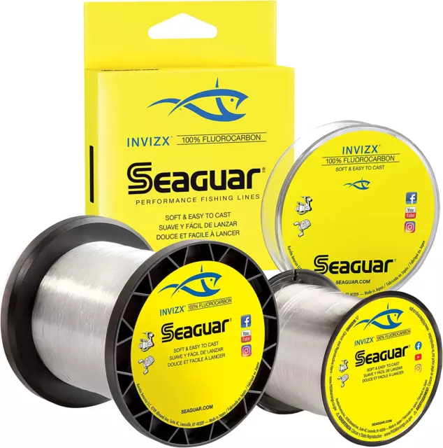 Seaguar Invizx 100% Fluorocarbon 1000 Yard Fishing Line (25-Pound)