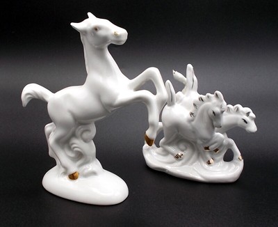 white horse figurines porcelain