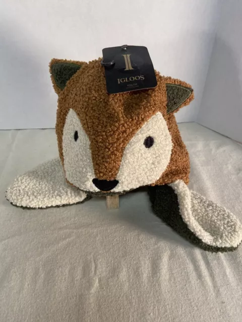 Fox Fleece Animal Character Winter Hat Long Braided Ears NEW Igloos Brand w/tags Fox Fleece Animal Character Winter Hat Long Braided Ears NEW Igloos Brand w/tags
