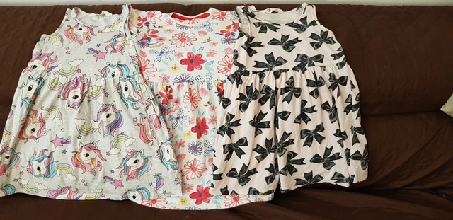 Girls' Summer Dress Bundle (3 items) Age 4-6 & 5-6 years.