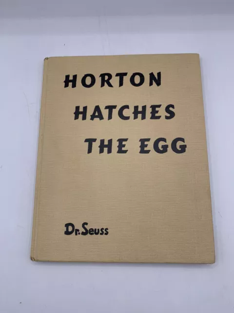 Vintage Horton Hatches The Egg Dr Seuss Hardcover 1940 First Edition Print Book