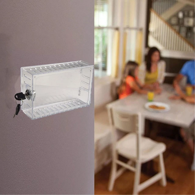 Thermostat-Schutzbox Mit Schloss – Transparente Acryl-Abdeckung, Wandmontiert, Für Restaurants, Büros