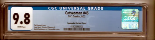 Catwoman #45 Cgc 9.8 White Pgs Sozomaika Variant Last 1:25 Ratio Dc Comics 2022 3