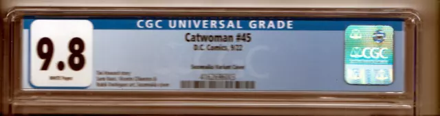 Catwoman #45 Cgc 9.8 White Pgs Sozomaika Variant Last 1:25 Ratio Dc Comics 2022 3