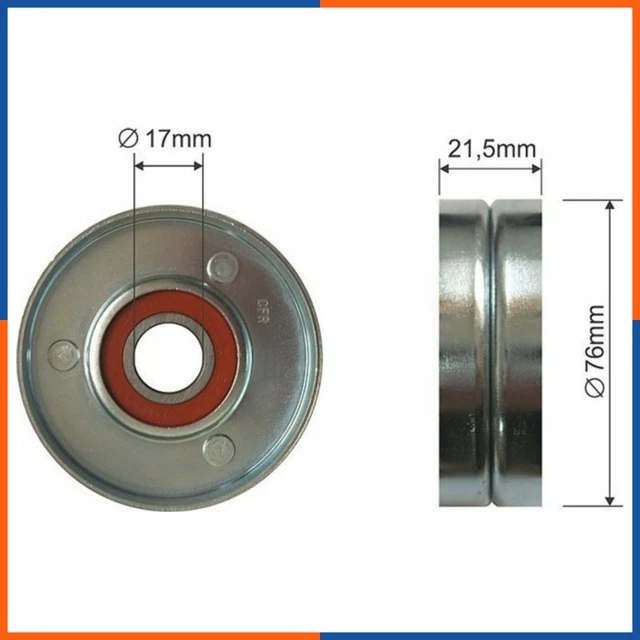 Galet tendeur de courroie d'accessoire pour AUDI | 58903133, LA0195, 0340539SX