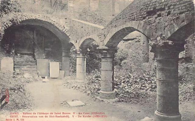 België - GENT (O. Vl.) Bouwvallen van de Sint-Baafsabdij - Uitg. Albert Sugg