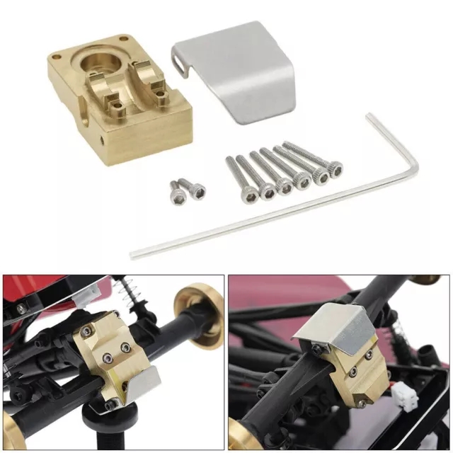 Gold Brass Counterweight Diff Cover for Axial SCX24 90081 1:24 RC Crawler Car