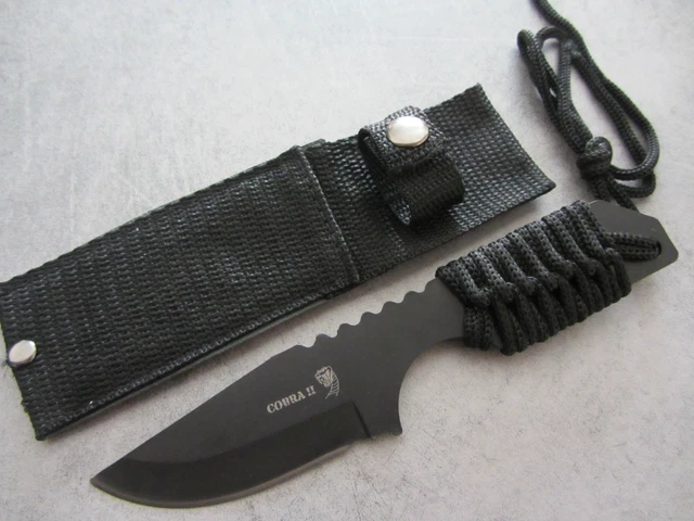 couteau de poche Albainox " COBRA II " manche corde avec étui de ceinture