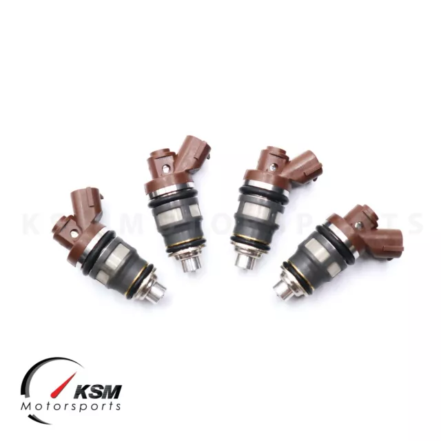 4 fit DENSO 1200cc FUEL INJECTORS FOR TOYOTA SW20 3S-GTE EJ20 BG5 BD5 SIDE FEED