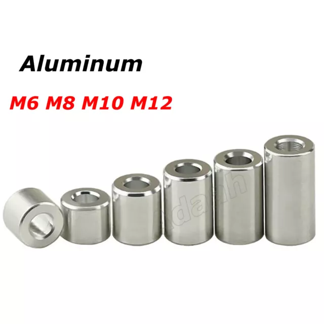M6,8,10,12 Aluminum Spacers Standoff Alu Round Unthreaded Bushing Sleeve Washers
