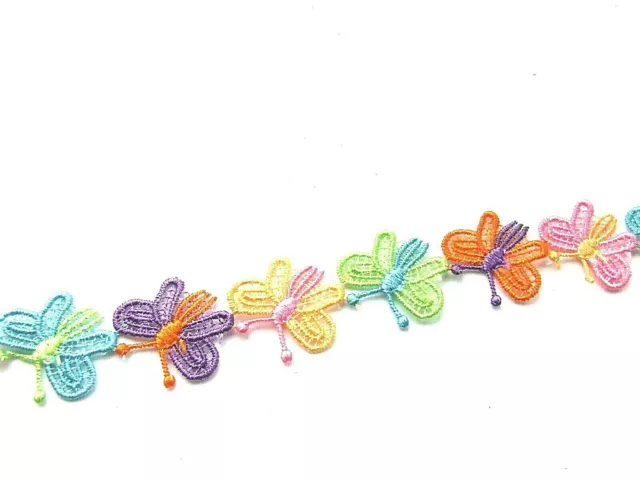 12/24 Pack Guipure Lace Trim Butterflies Daisy Leave15-25mm Motif Sew OnApplique