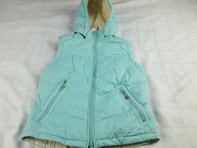 Columbia Titanium Women's Medium Blue Sleeveless Hooded Down Jacket