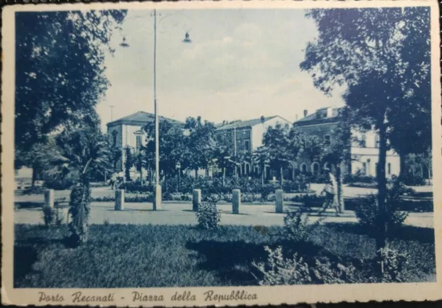 Cartolina Porto Recanati Piazza Della Repubblica 1931 Cp01