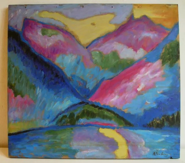 LANDSCHAFT OBERSTDORF Vecchio Quadro Avangurdia russa Russian avantgarde