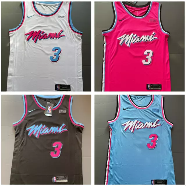 City Edition Dwyane Wade #3 Miami Heat Basketball Jersey Stitched