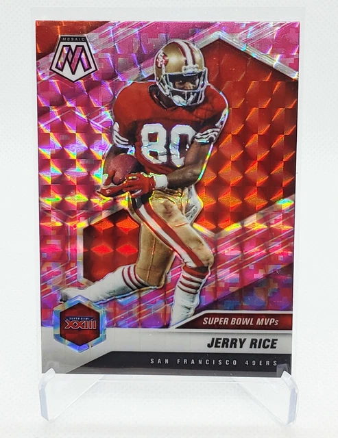 2021 MOSAIC JERRY Rice Pink Camo Prizm Super Bowl MVPs #295 49ers HOF ...