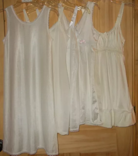 Little Girls Full Slips Lace trim JUST LIKE MOM White Ivory Sizes 5 and 10