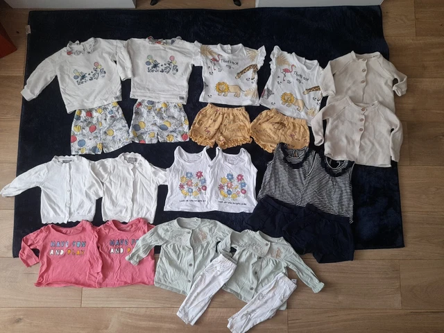 Baby Twin Girl Summer Spring Clothes Bundle 3-6 Months Dresses Dungarees