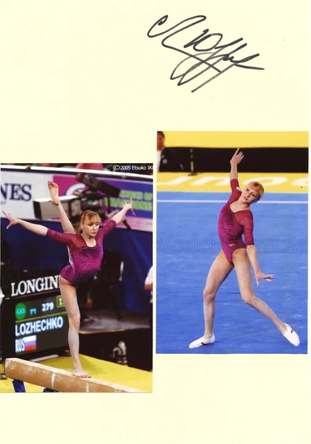 Yulia Lozhechko  Rußland  Turnen 2.WM 2008  Karte signiert WL 340855