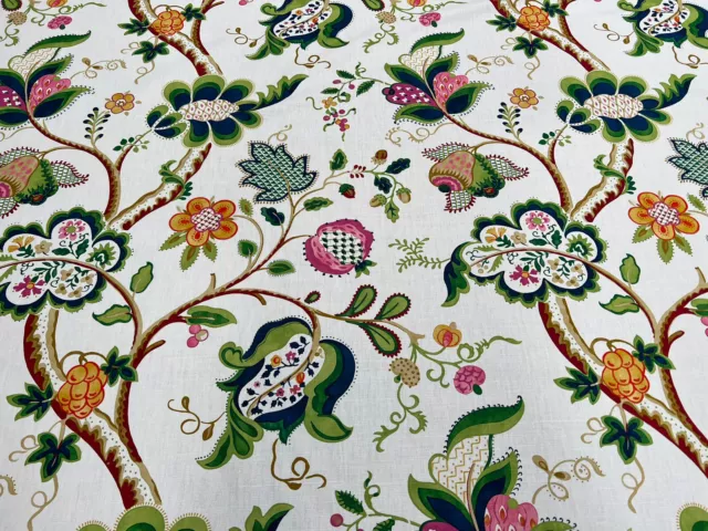 Sanderson Curtain Fabric 'ROSLYN' MULTI 1.5 METRES (150cm) - LINEN BLEND
