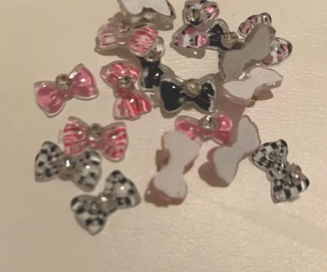 3d Bows | Decorative | Nails | White | Black | Pink 2