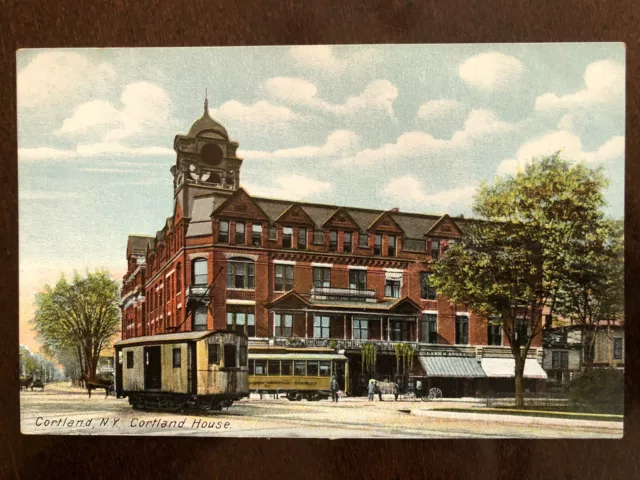 Antique Postcard Cortland House NY New York 1900s