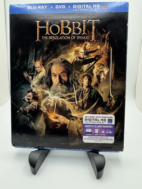 THE HOBBIT DESOLATION of Smaug Blu-ray and DVD 3-Disc Set with