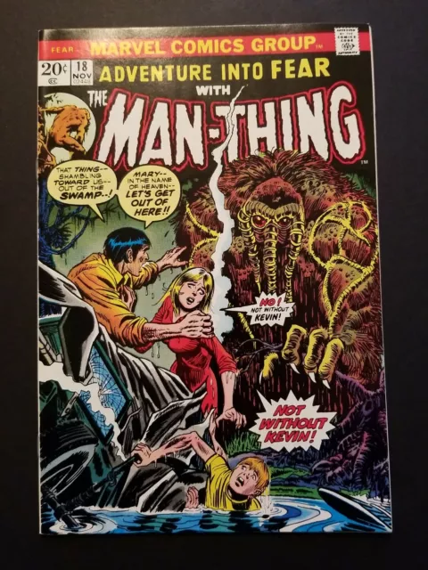 Adventures Into Fear #18 Man-Thing ~ VERY FINE NEAR MINT NM ~ 1973 9.0 grade