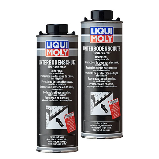 LIQUI MOLY Steinschlag Unterbodenschutz Kautschuk schwarz 1 Liter 2x