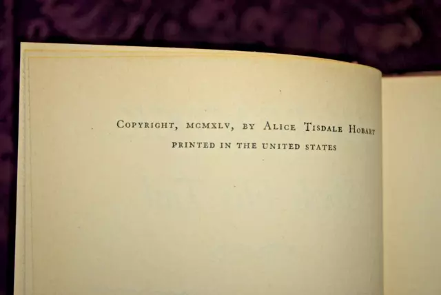 The Peacock Sheds his Tail, By Alice Tisdale Hobart, 1945 1st Edition HC / DJ 3