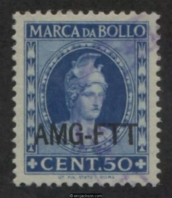 AMG Trieste Fiscal Revenue Stamp, FTT F33 used, VF