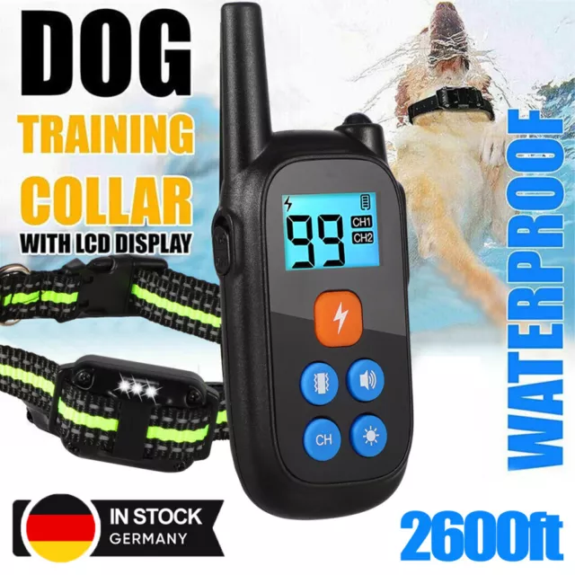 Collare educativo 800 m cane addestramento formazione telecomando vibrazione shock