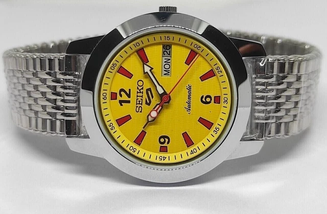 Seiko 5 Automatico SNKA10 - Orologio Uomo Con Cinturino In Acciaio Oro E Quadrante Dorato, Movimento A Carica Automatica, 30m - 4