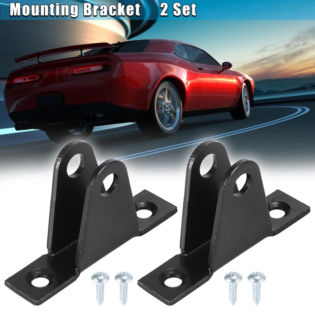 2 Set Black Metal Car Gas Struts Shocks Mounting Brackets with Screws 68x17x40mm