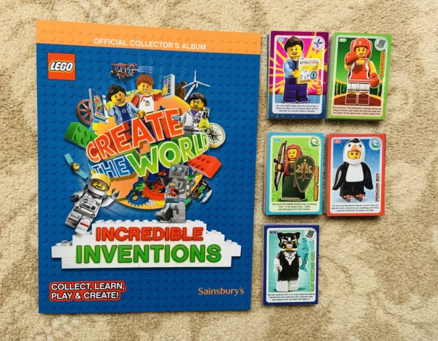 LEGO Album da collezione ufficiale di Sainsbury - Crea il mondo - Nuovo + 140 carte