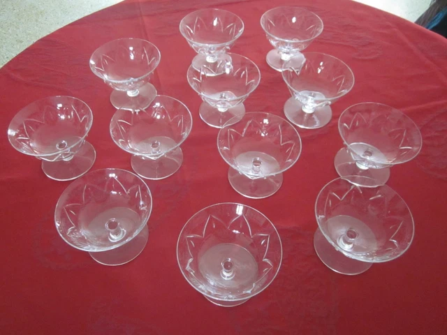 10 coupes à champagne en cristal de daum | Selency