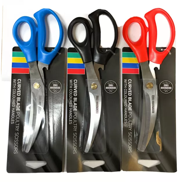 Rockingham Forge Poultry Scissors Stainless Steel Curve Blade Chicken Shears