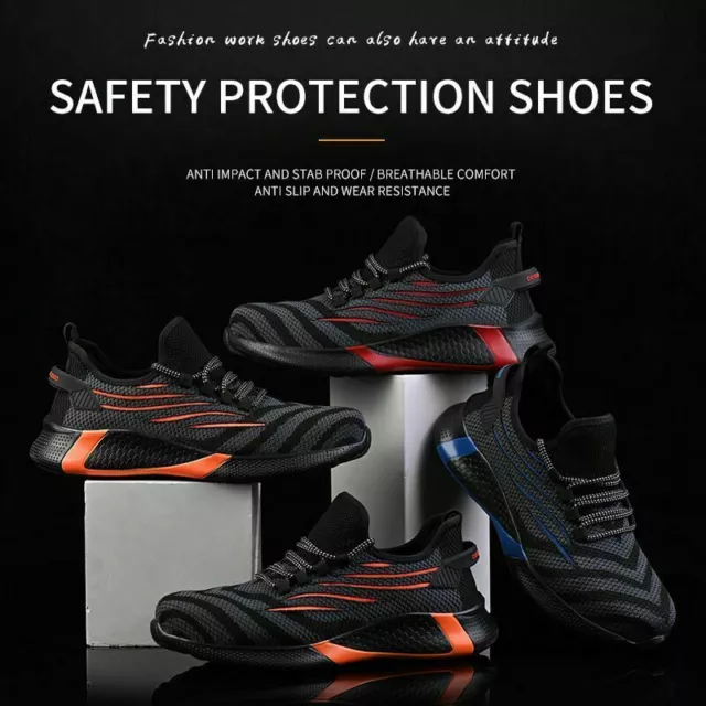 Chaussures sécurité pour hommes Bottes travail légères à bout en acier Baskets F