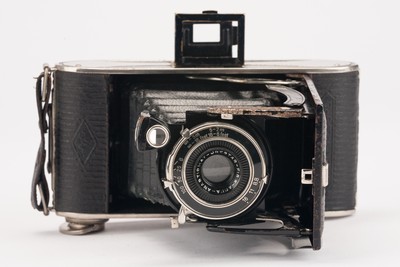 APOTAR 10.5cm f/4.5 l'obiettivo Agfa BILLY RECORD pieghevole 120 Film Camera PRONTOR II 