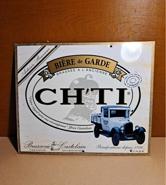 Plaque Publicitaire Ancienne Bière Gallia – Métal émaillé 15x20cm – Déco Vintage