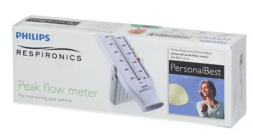Medidor de flujo máximo personal Philips Respironics para controlar el asma
