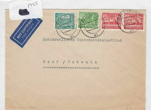 German Postal History Stamps Cover 1955 Ref 8730